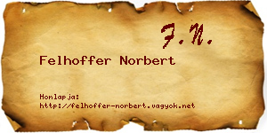 Felhoffer Norbert névjegykártya